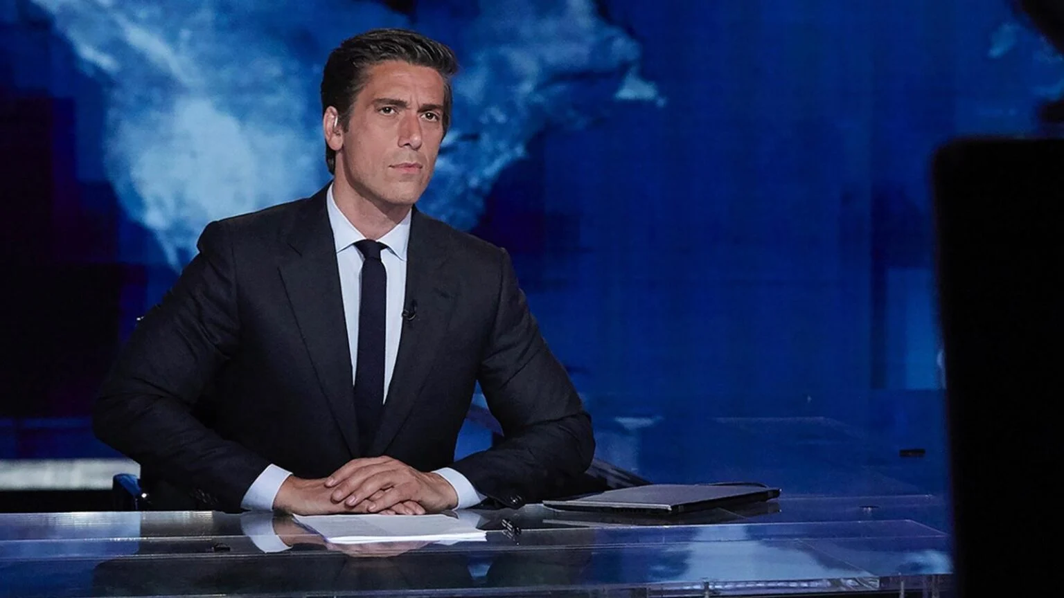 David Muir speaking in an interview
